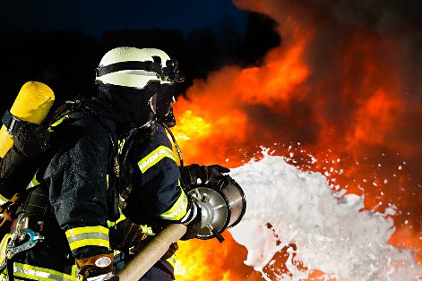 Photo of firefighting foam